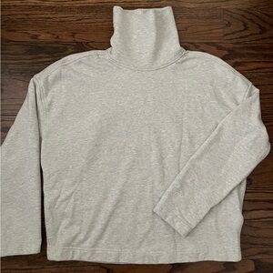Everlane Oatmeal Color 100% Organic Cotton Turtleneck Top.  Size S